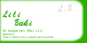 lili buki business card